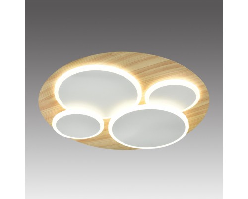 7734/60L MITRA LED SN Светильник металл/акрил/стекло/белый/под дерево LED 60Вт 3000-6000К D450 IP20 пульт ДУ PINE