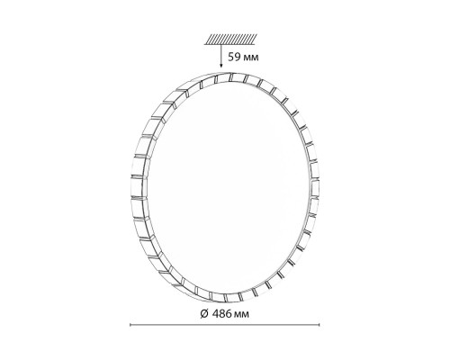 7648/EL PALE SN 88 Светильник пластик/белый/золотой LED 70Вт 3000-6000К D486 IP43 пульт ДУ ATABI GOLD