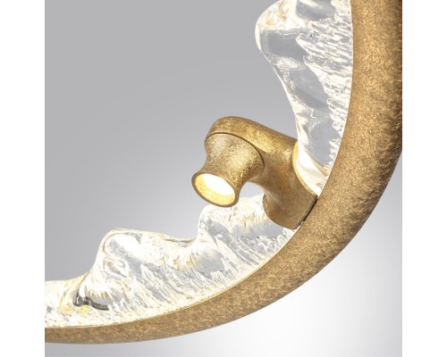 7002/55L HIGHTECH ODL25 Подвесной светильник золотой ice crack/акрил/хрусталь разд. включение с ПДУ IP20 LED 55W  2843Лм 3000/4000/5700K CRI > 90 CAYO