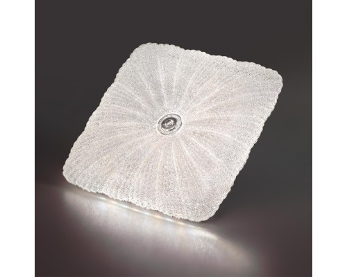 7730/72L PIKO LED SN Светильник металл/пластик/белый/прозрачный LED 72Вт 3000-6000K 490х490 IP20 пульт ДУ FORTUNA