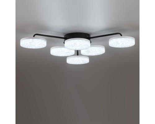 8236/6CL LEDIO LN25 000 черный, металл/акрил Люстра потолочная с пультом ДУ LED 85W 3000-6000К 220V DIDANA