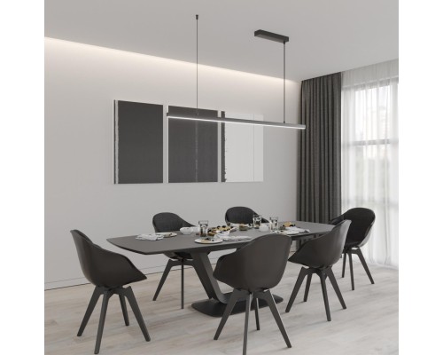 359442 OVER NT24 294 черный Светильник подвесной диммир. со сменой цв.темпер. (пульт ДУ/прилож. Smart Life) IP20 LED 48W 85-265V 3000-6000К SOTTO