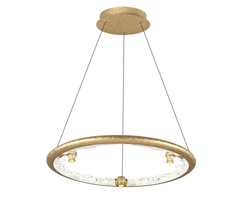 7002/44L HIGHTECH ODL25 Подвесной светильник золотой ice crack/акрил/хрусталь разд. включение с ПДУ IP20 LED 44W  2417Лм 3000/4000/5700K CRI > 90 CAYO