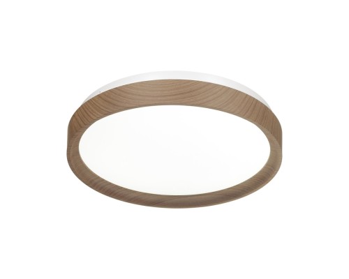 7603/DL PALE SN 018 Светильник пластик/белый/светл.коричневый под дерево LED 48Вт c ДУ 3000-6000К D400 IP43 пульт ДУ WOODI