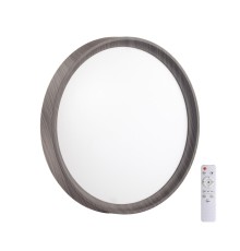 7627/EL PALE SN 019 Светильник пластик/белый/венге под дерево LED 72Вт с ДУ 3000-6000К D490 IP43 пульт ДУ WOODI