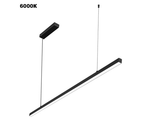 359442 OVER NT24 294 черный Светильник подвесной диммир. со сменой цв.темпер. (пульт ДУ/прилож. Smart Life) IP20 LED 48W 85-265V 3000-6000К SOTTO