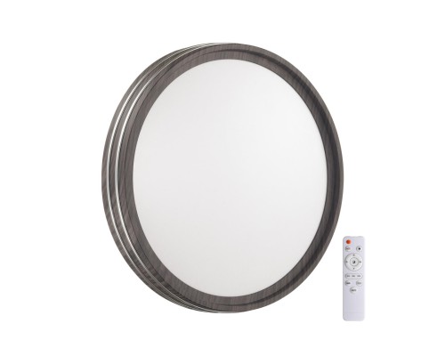 7604/EL PALE SN 022 Светильник пластик/белый/венге/хром LED 72Вт с ДУ 3000-6000К D500 IP43 пульт ДУ TROSTO