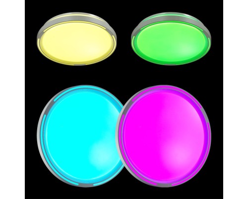 3028/EL COLOR SN 223 Светильник пластик/бел LED 72Вт 3000-6300K D490 IP43 пульт ДУ/RGB/LampSmart SLOT