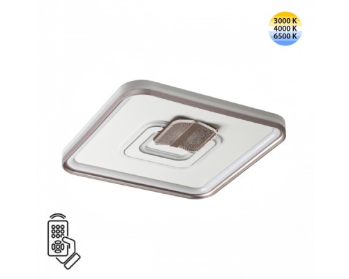 7786/85L PIKO LED SN Светильник металл/белый/бронза LED 85Вт 3000-6500K 490х490 IP20 пульт ДУ GEMINI