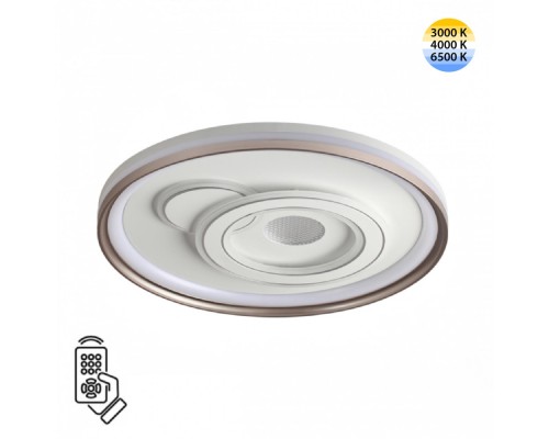 7785/85L PIKO LED SN Светильник металл/белый/бронза LED 85Вт 3000-6500K D490 IP20 пульт ДУ GEMINI