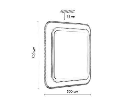 7683/EL MARON SN 140 Светильник пластик/темно-коричн. LED 70Вт 3000-6000K 500х500 IP43 пульт ДУ LOSY