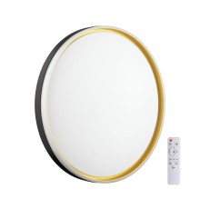 7619/DL PALE SN 042 Светильник пластик/белый/черный/золотистый LED 48Вт c ДУ 3000-6000К D390 IP43 пульт ДУ SAVI