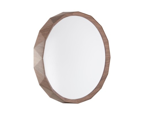 7637/DL BASICA SN 114 Светильник пластик/кор. под дер LED 48Вт 3000-6000K D385 IP43 пульт ДУ ZIF WOOD