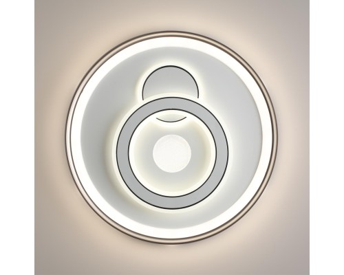 7785/85L PIKO LED SN Светильник металл/белый/бронза LED 85Вт 3000-6500K D490 IP20 пульт ДУ GEMINI