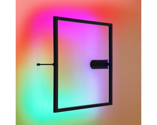 4385/24WL HIGHTECH ODL23 121 черный/металл Настенный светильник IP20 RGB динамическая подсветка ПДУ в комплекте LED 24W 3000K OMEN