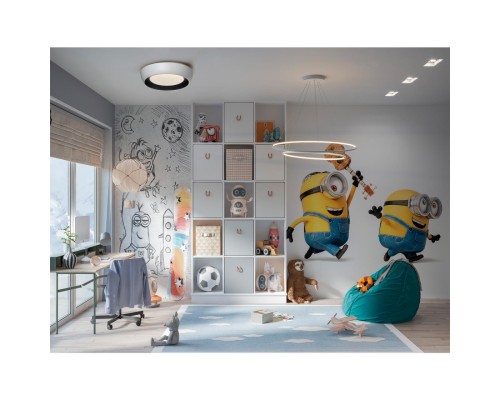 7715/54L AVRA LED SN 24 Светильник металл/акрил/белый/черный LED 54Вт 3000-6500К D500 IP20 пульт ДУ CRONUS