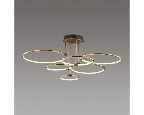 5283/99CL LEDIO LN23 золотой, коричневый Люстра потолочная LED 156W 3000-6000K с пультом ДУ 9899Лм 220V URSULA