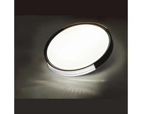 7629/DL PALE SN 033 Светильник пластик/белый/черный/золотистый LED 48Вт c ДУ 3000-6000К D400 IP43 пульт ДУ VELIO