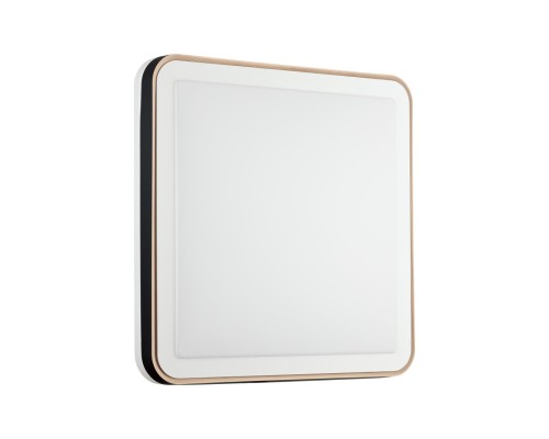 7621/DL PALE SN 047 Светильник пластик/белый/черный/медный LED 48Вт c ДУ 3000-4200-6300К 440х440 IP43 пульт ДУ EFFA