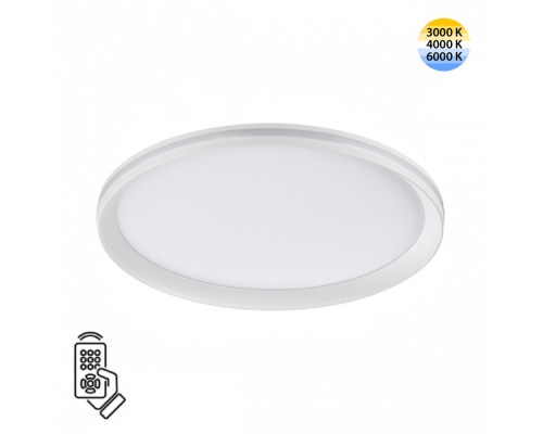 7749/60L MITRA LED SN Светильник металл/PMMA/белый LED 60Вт 3000-6000К D386 IP20 пульт ДУ BETA