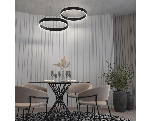 358959 OVER NT22 черный Светильник подвесной диммируемый, в комплекте пульт ДУ (2.4G) IP20 LED 3000К~6000К 50W 220V ITER