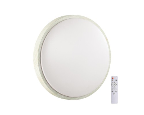 7628/EL PALE SN 027 Светильник пластик/белый/беленый под дерево LED 72Вт c ДУ 3000-4200-6300К  D500  IP43 LOSTA