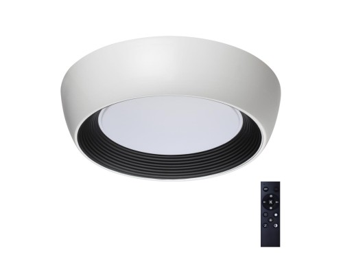 7715/54L AVRA LED SN 24 Светильник металл/акрил/белый/черный LED 54Вт 3000-6500К D500 IP20 пульт ДУ CRONUS