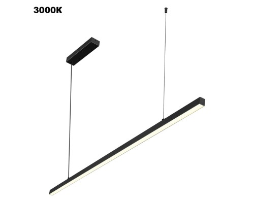 359442 OVER NT24 294 черный Светильник подвесной диммир. со сменой цв.темпер. (пульт ДУ/прилож. Smart Life) IP20 LED 48W 85-265V 3000-6000К SOTTO