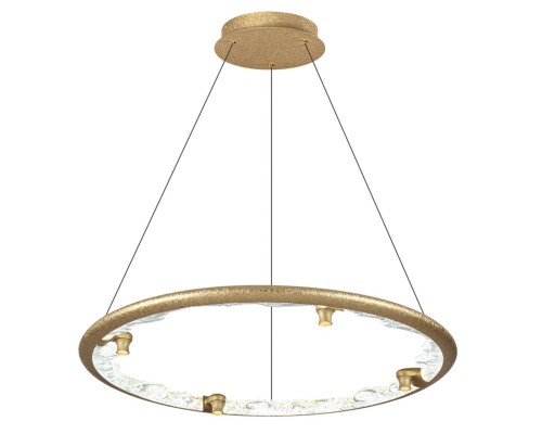 7002/55L HIGHTECH ODL25 Подвесной светильник золотой ice crack/акрил/хрусталь разд. включение с ПДУ IP20 LED 55W  2843Лм 3000/4000/5700K CRI > 90 CAYO