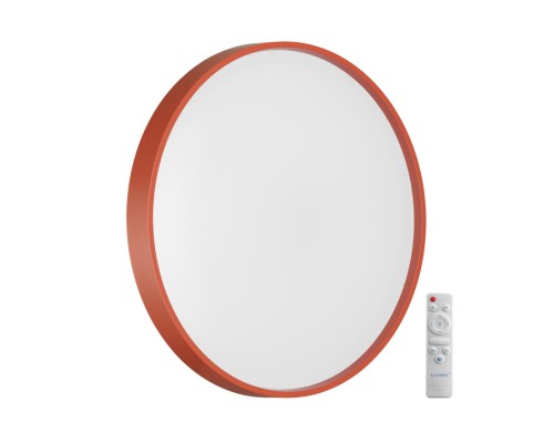 7744/DL COLOR SN Светильник светодиодный потолочный пластик/белый/красный LED 48Вт 3000-6000К D380 IP43 пульт ДУ MAVIC