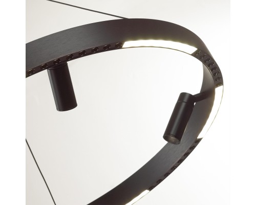 6683/77L HIGHTECH ODL24  203 Подвесной светильник брашир. черный/металл/акрил Раздельн включение с ПДУ (инфра красный) IP20 LED 77W 6930Лм 3000K BEVEREN