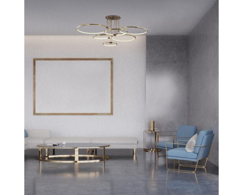 5283/99CL LEDIO LN23 золотой, коричневый Люстра потолочная LED 156W 3000-6000K с пультом ДУ 9899Лм 220V URSULA