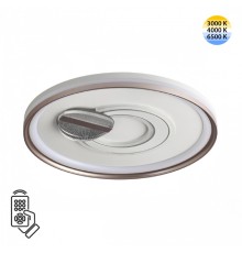 7787/85L PIKO LED SN Светильник металл/белый/бронза LED 85Вт 3000-6500K D495 IP20 пульт ДУ GEMINI