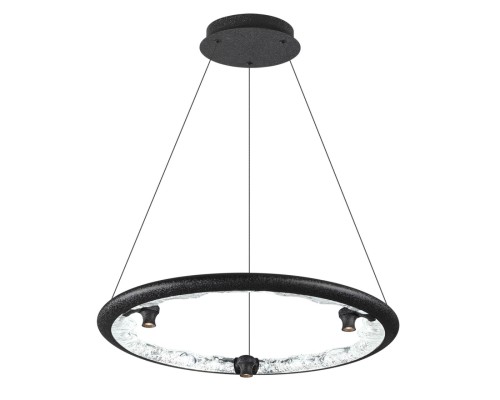 7001/44L HIGHTECH ODL25 Подвесной светильник черный ice crack/акрил/хрусталь разд. включение с ПДУ IP20 LED 44W 1309Лм 3000/3800/4800K CRI > 90 CAYON