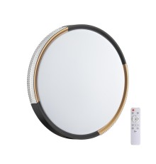 7629/DL PALE SN 033 Светильник пластик/белый/черный/золотистый LED 48Вт c ДУ 3000-6000К D400 IP43 пульт ДУ VELIO