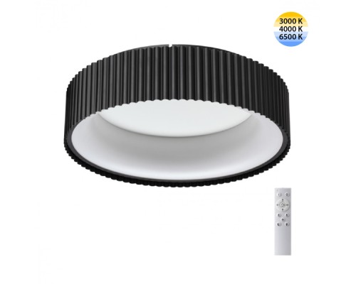 7712/56L AVRA LED SN 22 Светильник металл/акрил/белый/черный LED 56Вт 3000-6500К D460 IP20 пульт ДУ SHARMEL