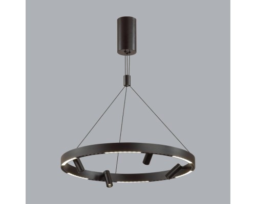 6683/77L HIGHTECH ODL24  203 Подвесной светильник брашир. черный/металл/акрил Раздельн включение с ПДУ (инфра красный) IP20 LED 77W 6930Лм 3000K BEVEREN