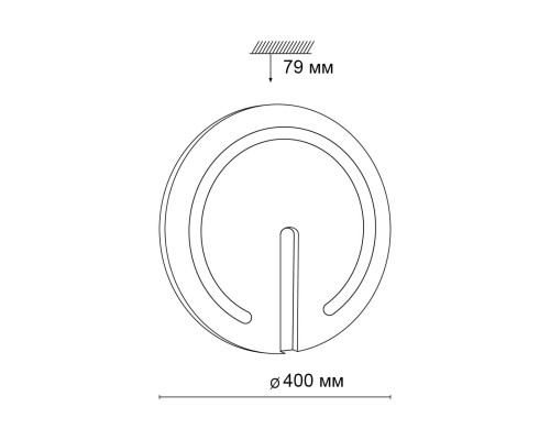 3041/DL SN 018 Светильник пластик/хром LED 48Вт 3000-6500К D400 IP43 пульт ДУ/RGB/LampSmart BUTTON