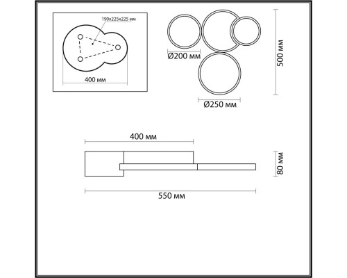 5255/64CL LEDIO LN23 черный, матовое золото Люстра потолочная диммир. с ДУ LED 64W 4224Лм 220V NORBERT