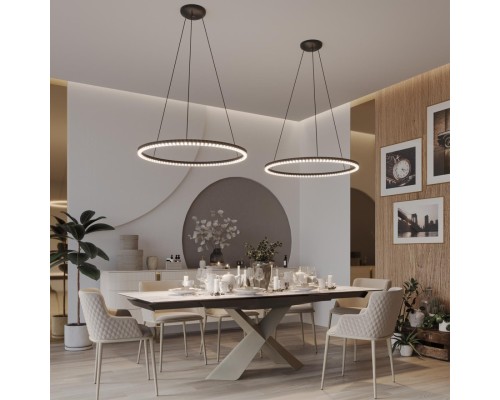 359711 LEDO NT25 000 черный Светильник подвесной диммир. со сменой цв.темпер. (пульт ДУ/прилож. Smart Life) IP20 LED 70W 220-240V 1800-4000К MONILE