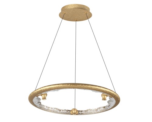 7002/44L HIGHTECH ODL25 Подвесной светильник золотой ice crack/акрил/хрусталь разд. включение с ПДУ IP20 LED 44W  2417Лм 3000/4000/5700K CRI > 90 CAYO