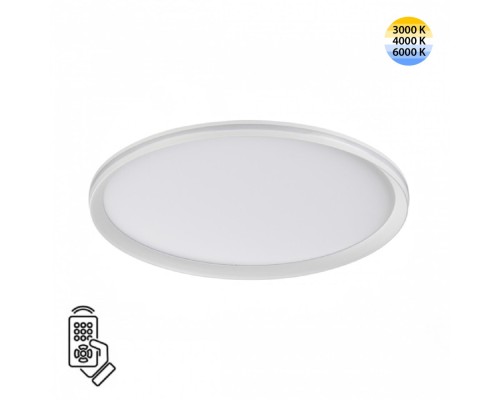 7749/80L MITRA LED SN Светильник металл/PMMA/белый LED 80Вт 3000-6000К D495 IP20 пульт ДУ BETA