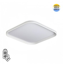 7750/72L MITRA LED SN Светильник металл/PMMA/белый LED 72Вт 3000-6000К 396х396 IP20 пульт ДУ BETA