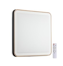 7621/DL PALE SN 047 Светильник пластик/белый/черный/медный LED 48Вт c ДУ 3000-4200-6300К 440х440 IP43 пульт ДУ EFFA