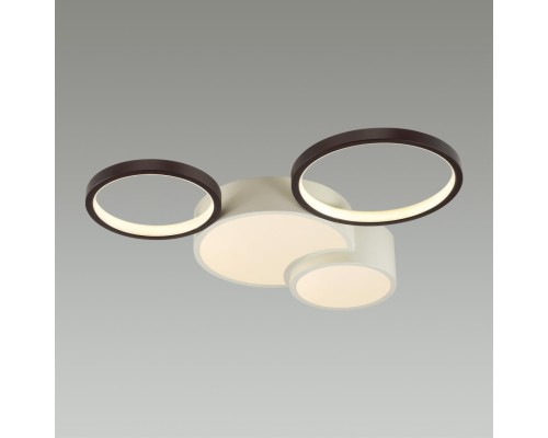 5253/64CL LEDIO LN23 белый, черный Люстра потолочная диммир. с ДУ LED 64W 4224Лм 220V NORBERT