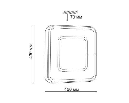 3047/DL SN 011 Светильник пластик/черный LED 48Вт 3000-6500К 430х430 IP43 пульт ДУ/ LampSmart ARTI