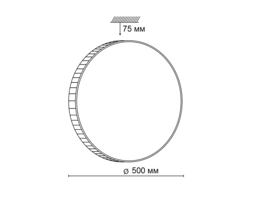 2077/EL PALE SN 194 Светильник пластик/белый/прозрачный LED 72Вт 3000-6300K D500 IP43 пульт ДУ DINA