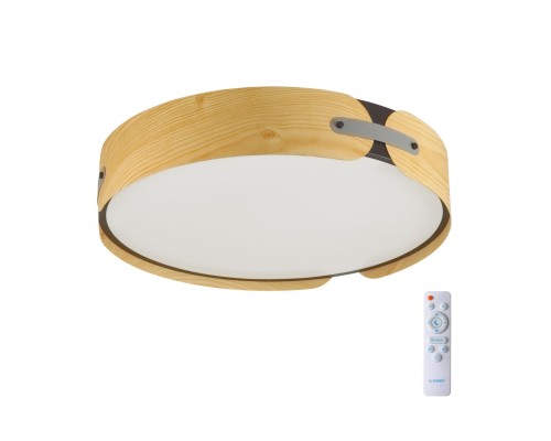 7721/65L AVRA LED SN 36 Светильник металл/пластик/белый/черный/дерево LED 65Вт 3000-6000K D450 IP20 пульт ДУ CORAGGIO