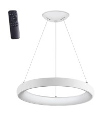 359032 OVER NT23 166 белый Светильник подвесной диммируемый, в комплекте пульт ДУ (2.4G) IP20 LED 3000К~6000К 60W 85-265V FOLD