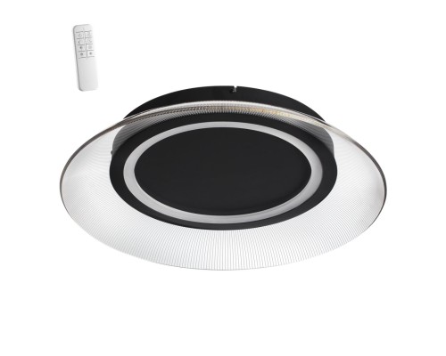 359190 OVER NT23 154 черный Светильник накладной диммируемый, в комплекте пульт ДУ IP20 LED 3000К~6000К 48W 220-240V WELLE